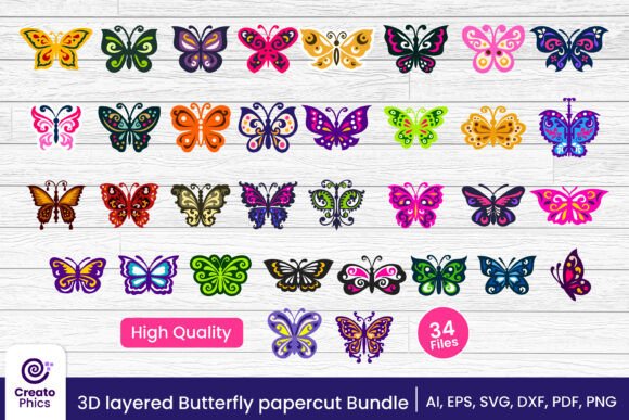 3D Layered Butterfly Bundle Papercut SVG Review