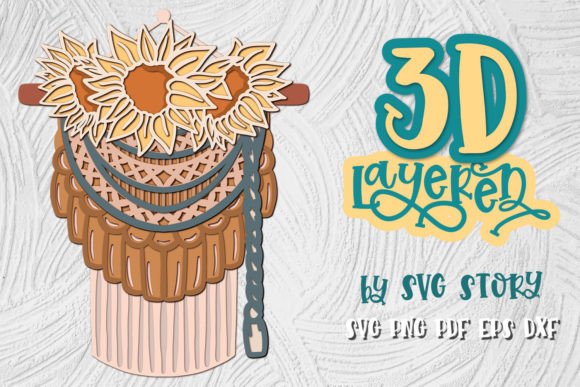 3D Layered Macrame with Sunflowers SVG Review for Real Projects