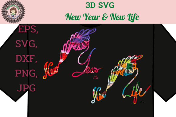 3D SVG New Year New Life: A Vibrant Design Asset for Creative Campaigns