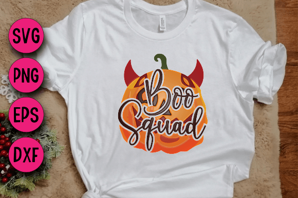 Boo Squad 2, 3D SVG Design: A Versatile Graphic for T-Shirt and Crafting Projects
