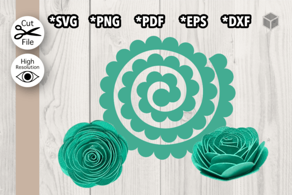 Classic Succulent Flower: A 3D SVG Paper Flower for Creative Publishing