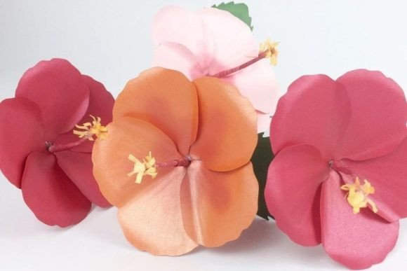 Hibiscus Paper Flower Review for Real Embroidery Projects