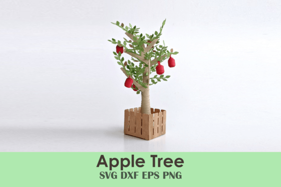 Mini Apple Tree 3D SVG: A Versatile Paper Flowers Asset for Branding