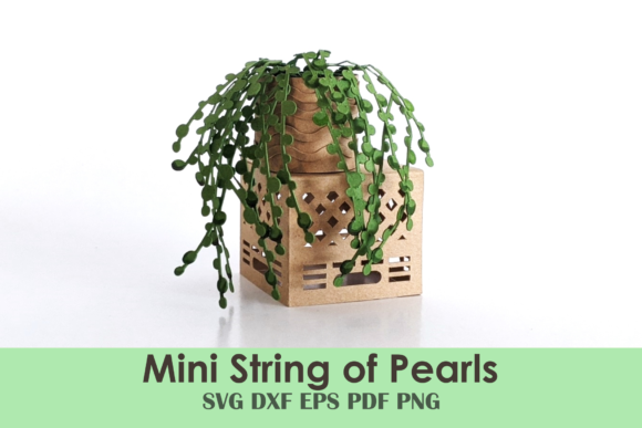 Mini String of Pearls Plant Template: A 3D SVG for Paper Flower Creations