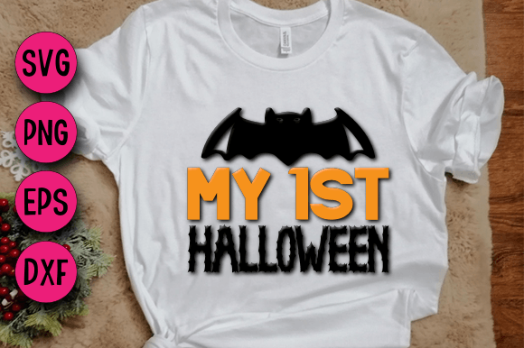 My 1st Halloween, 3D SVG Design: A Versatile Graphic for T-Shirt and Editorial Projects