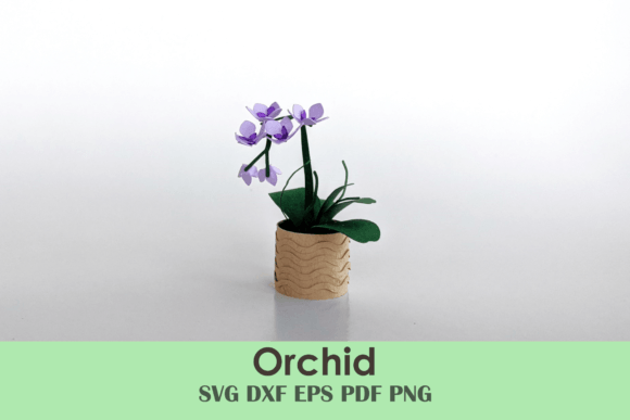 Orchid Paper Flower Template – A 3D SVG for Elegant Paper Flowers