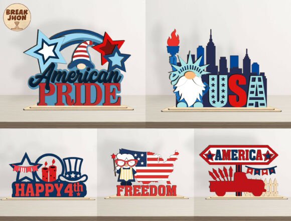 Patriotic Sign Laser Cut File SVG Bundle