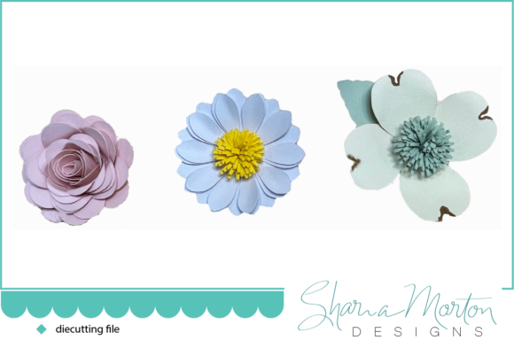Rose, Daisy and Dogwood Flowers: A 3D SVG Paper Flower Asset for Branding
