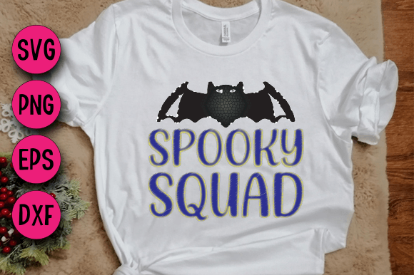 Spooky Squad 3D SVG Design: A Versatile Graphic for Blogs and T-Shirts