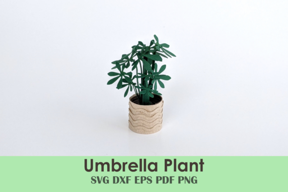 Umbrella Plant Cricut SVG Template: A 3D Paper Flowers Asset for Creative Branding