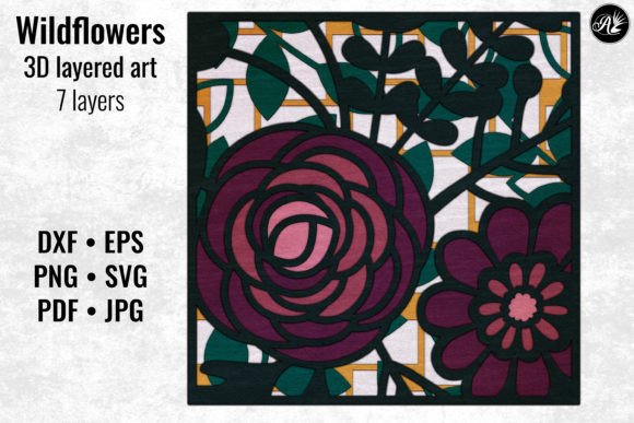 Wildflowers in the Garden: A 3D SVG for Paper Flowers Lovers
