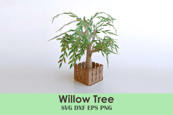 Willow Tree Papercraft Template – A 3D SVG for Paper Flowers Projects